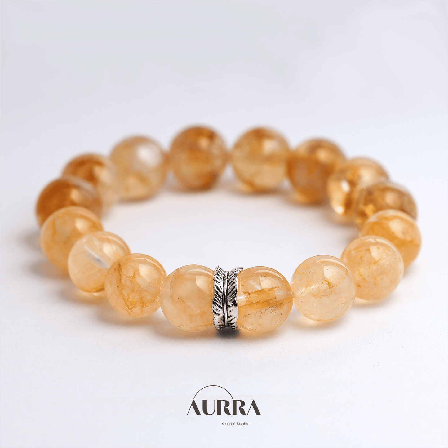 Wealth Attraction & Abundance | Citrine & Yellow Hematoid Quartz Bracelet - Aurra Crystal
