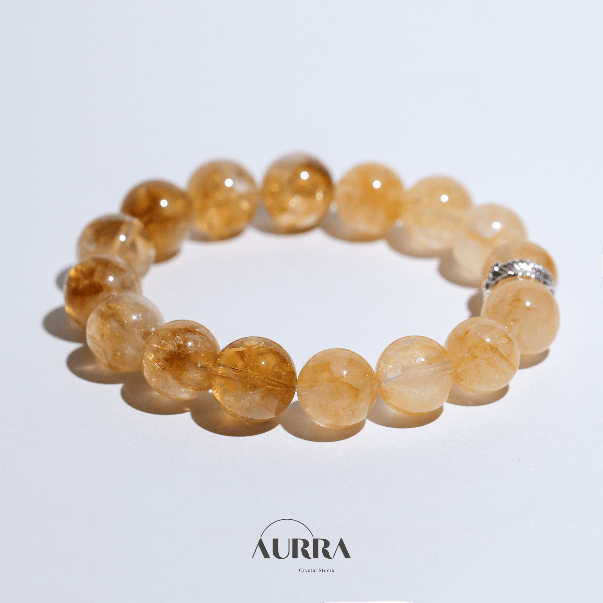 Wealth Attraction & Abundance | Citrine & Yellow Hematoid Quartz Bracelet - Aurra Crystal