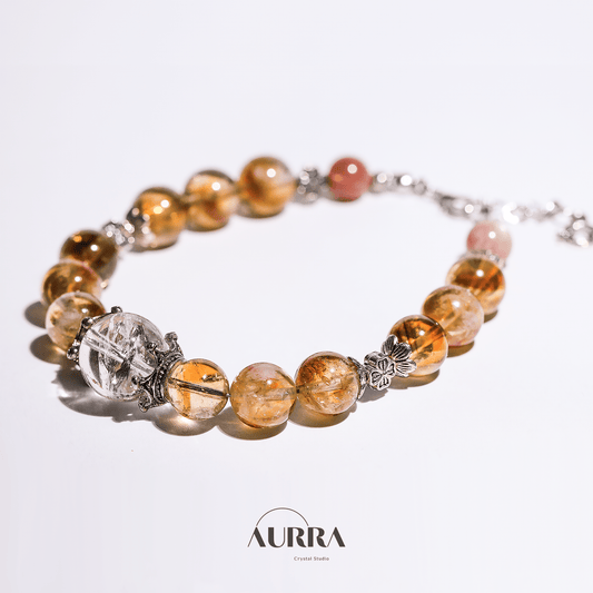 Wealth Attraction | Citrine Crystal Bracelet - Aurra Crystal