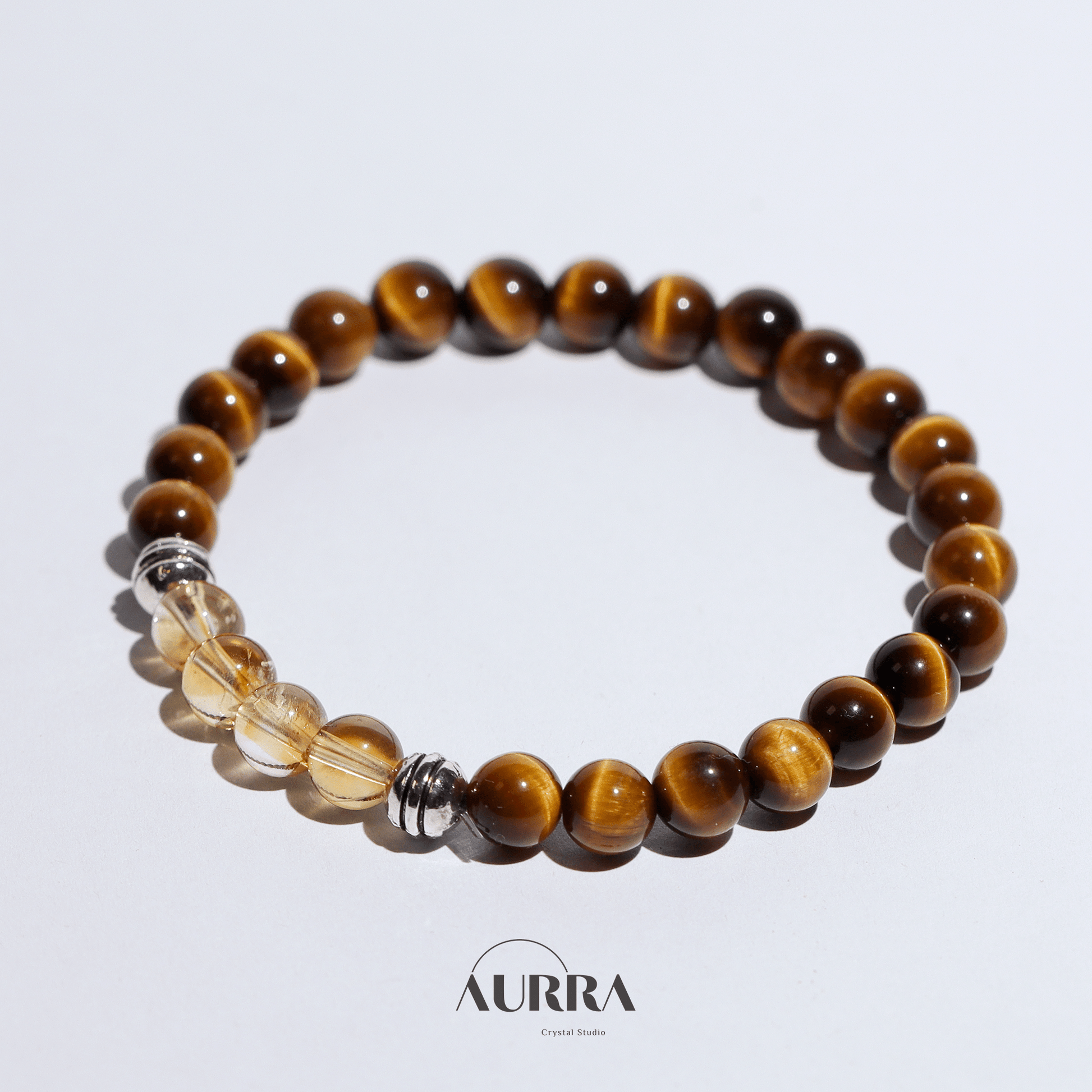 Wealth Attraction & Self Confidence | Yellow Tiger Eye & Citrine Bracelet - Aurra Crystal